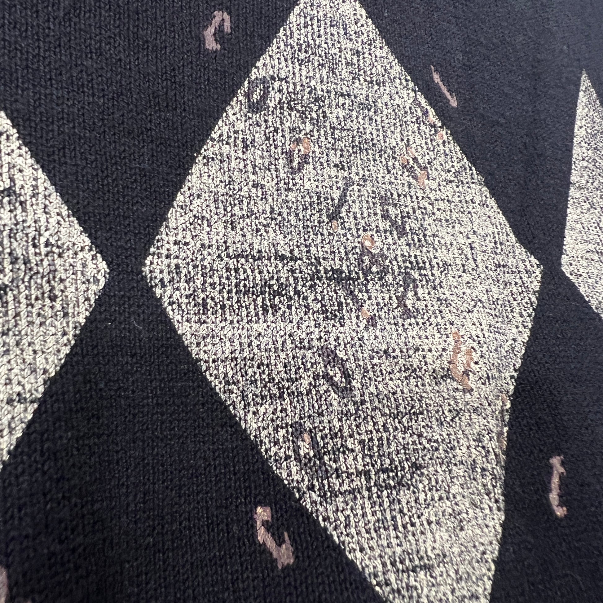Close-up of textured fabric with geometric pattern