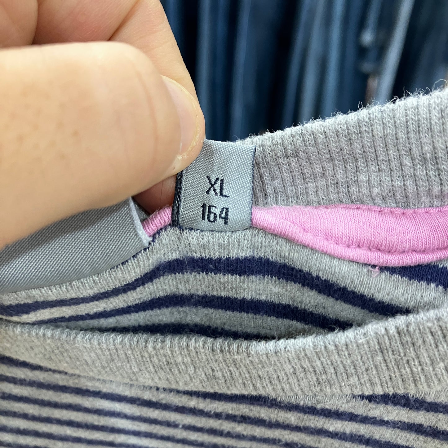 campagnolo 00s grey black striped long sleeve top with pink bugs bunny graphic