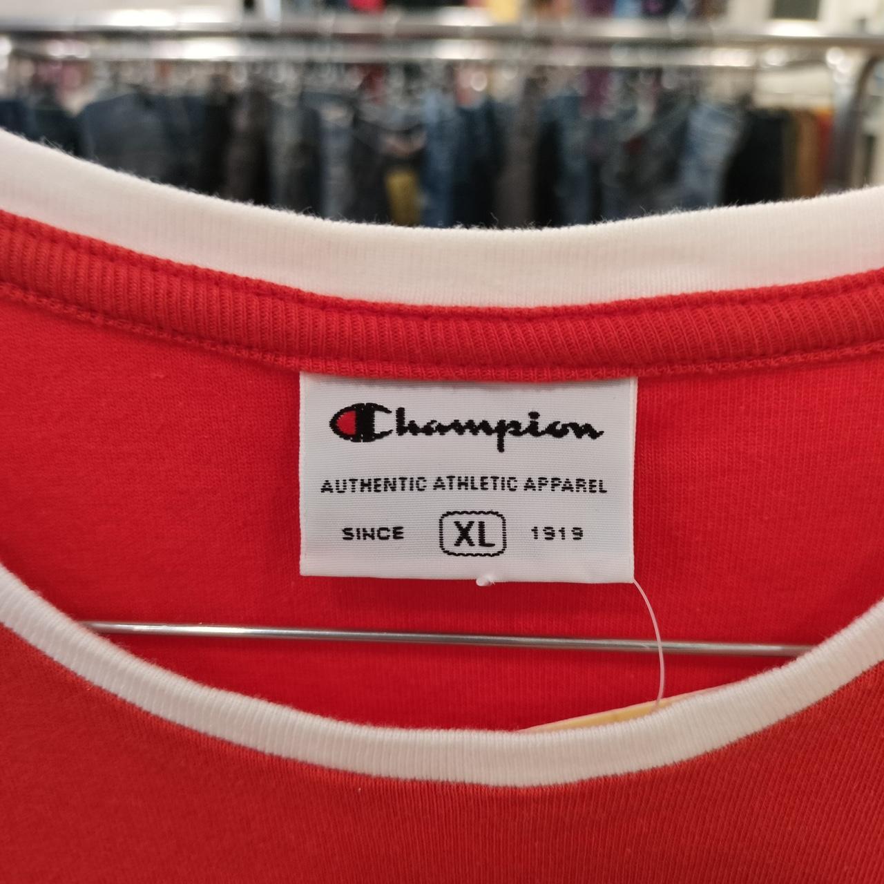 Champion red white trim tshirt