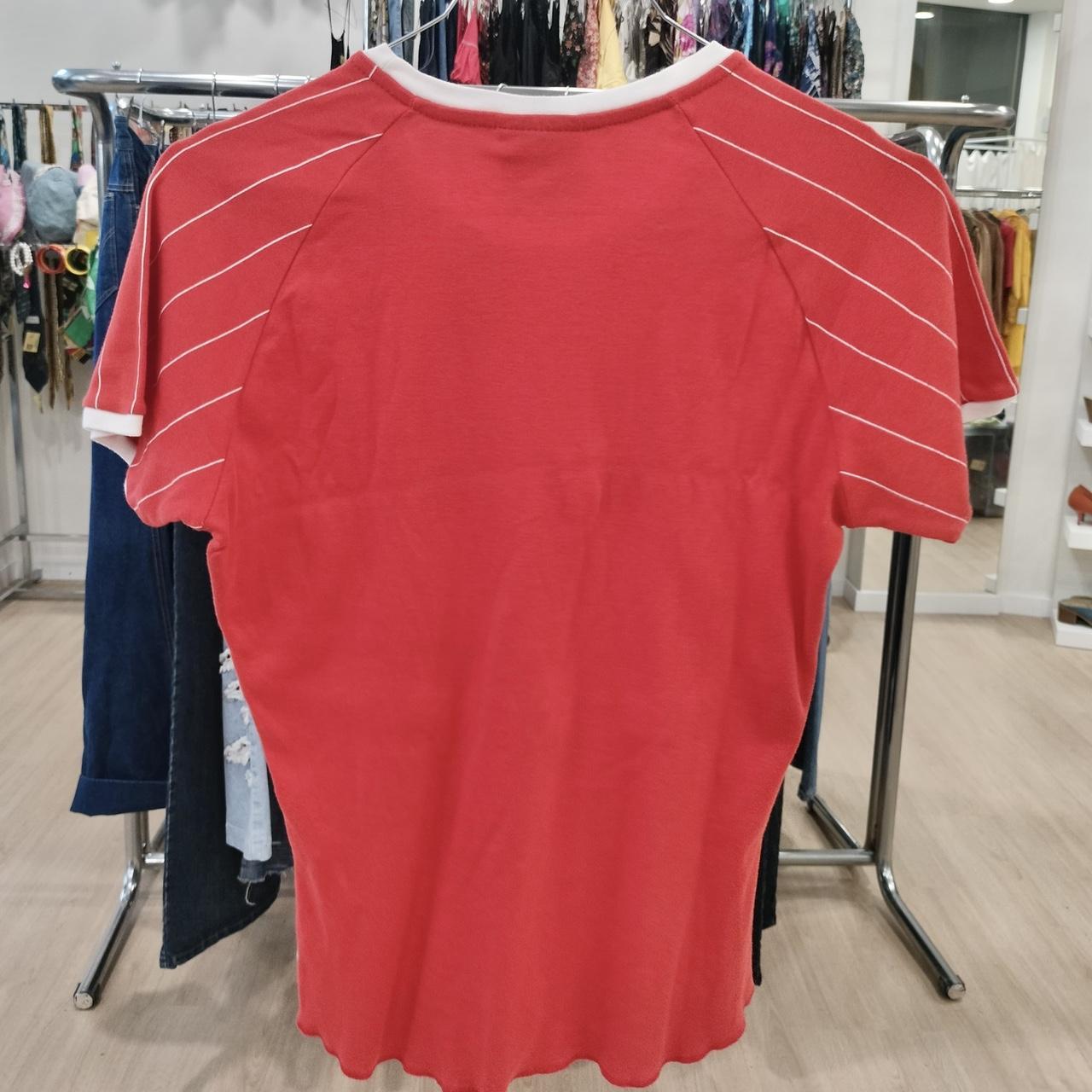 Champion red white trim tshirt