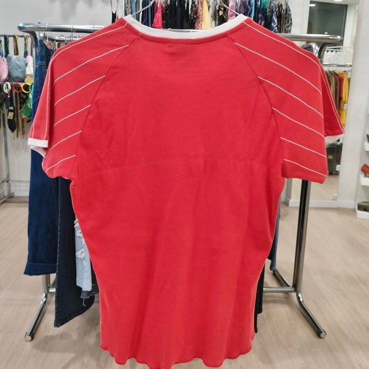 Champion red white trim tshirt