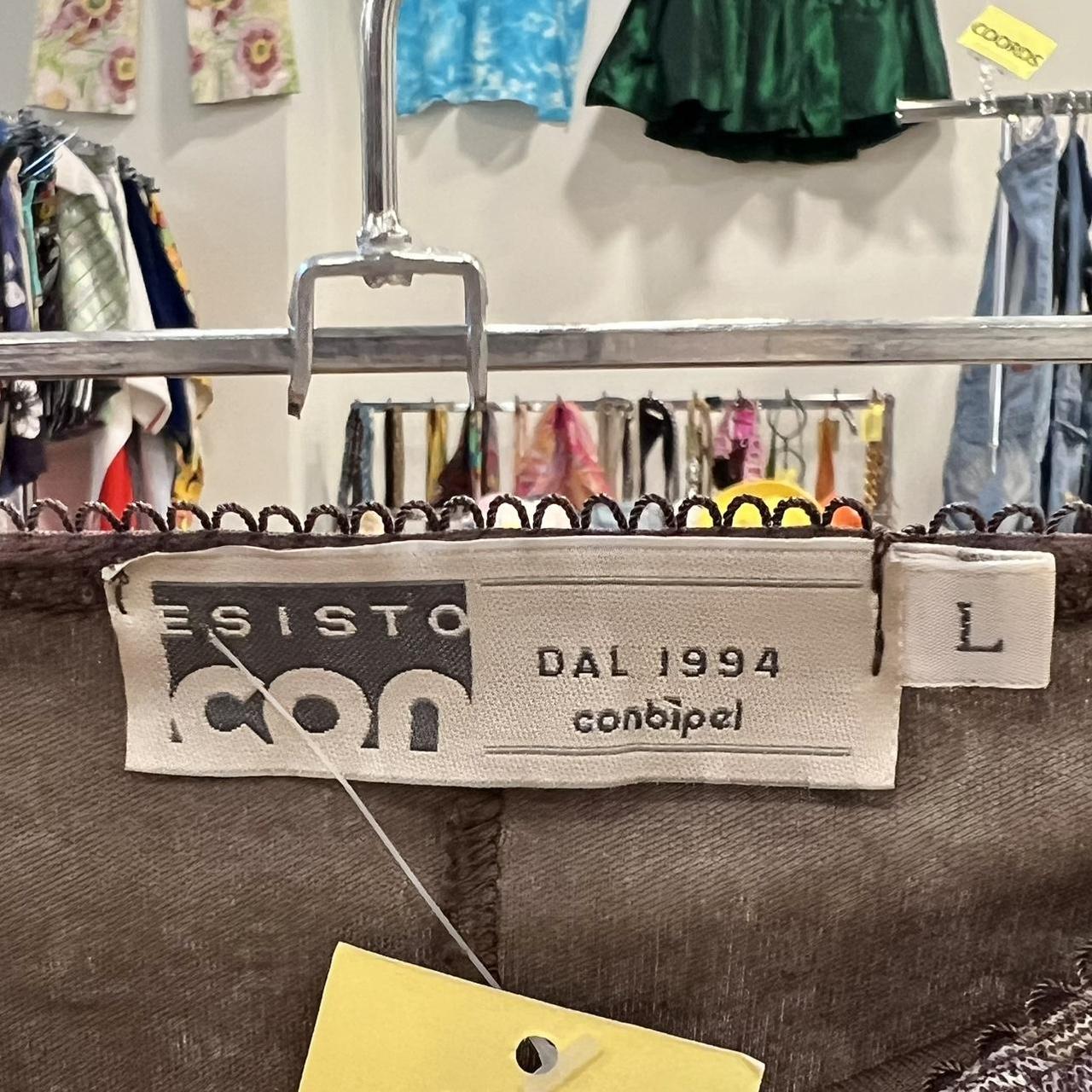 conbipel grey skirt with brown purple flowers