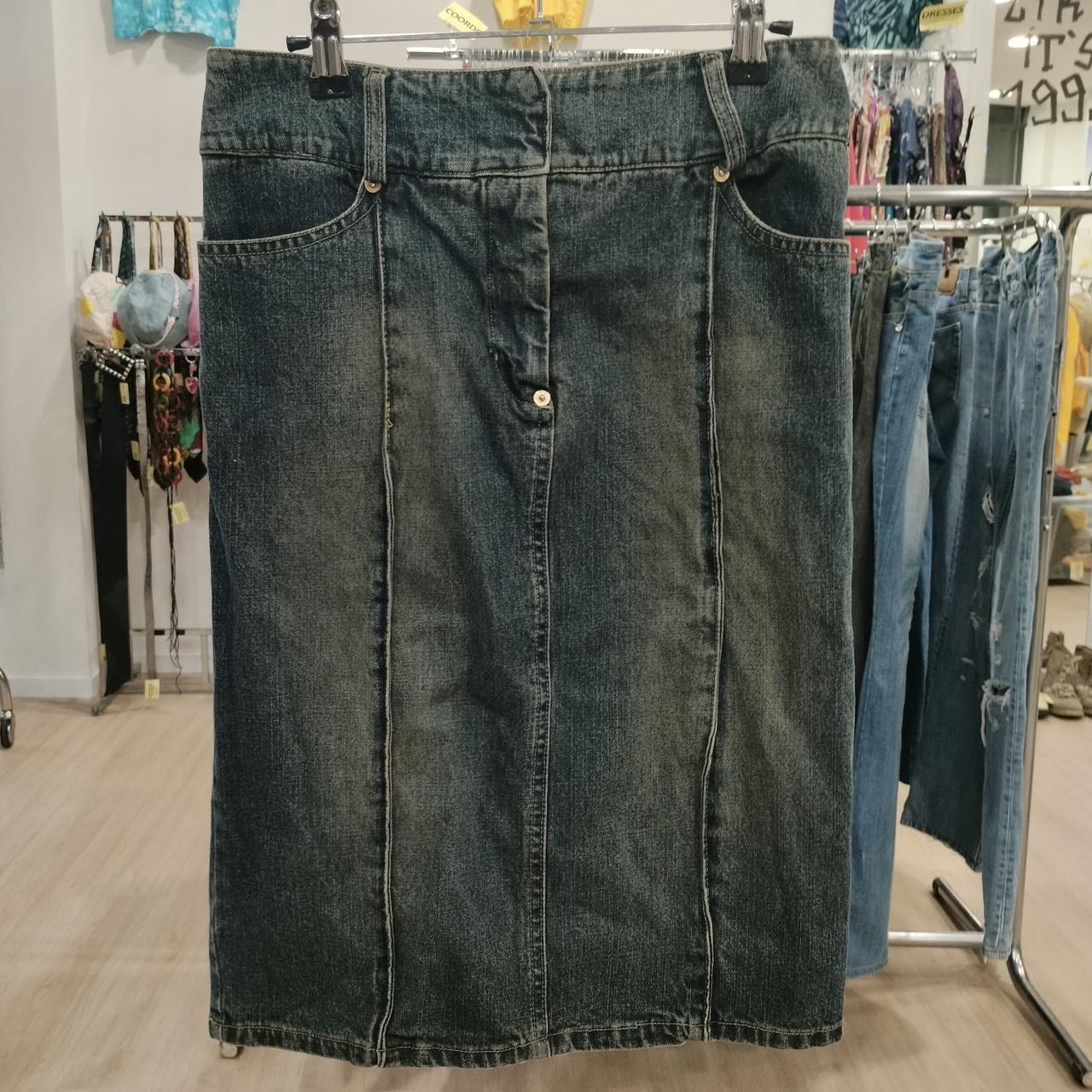 Patrizia Pepe denim midi skirt