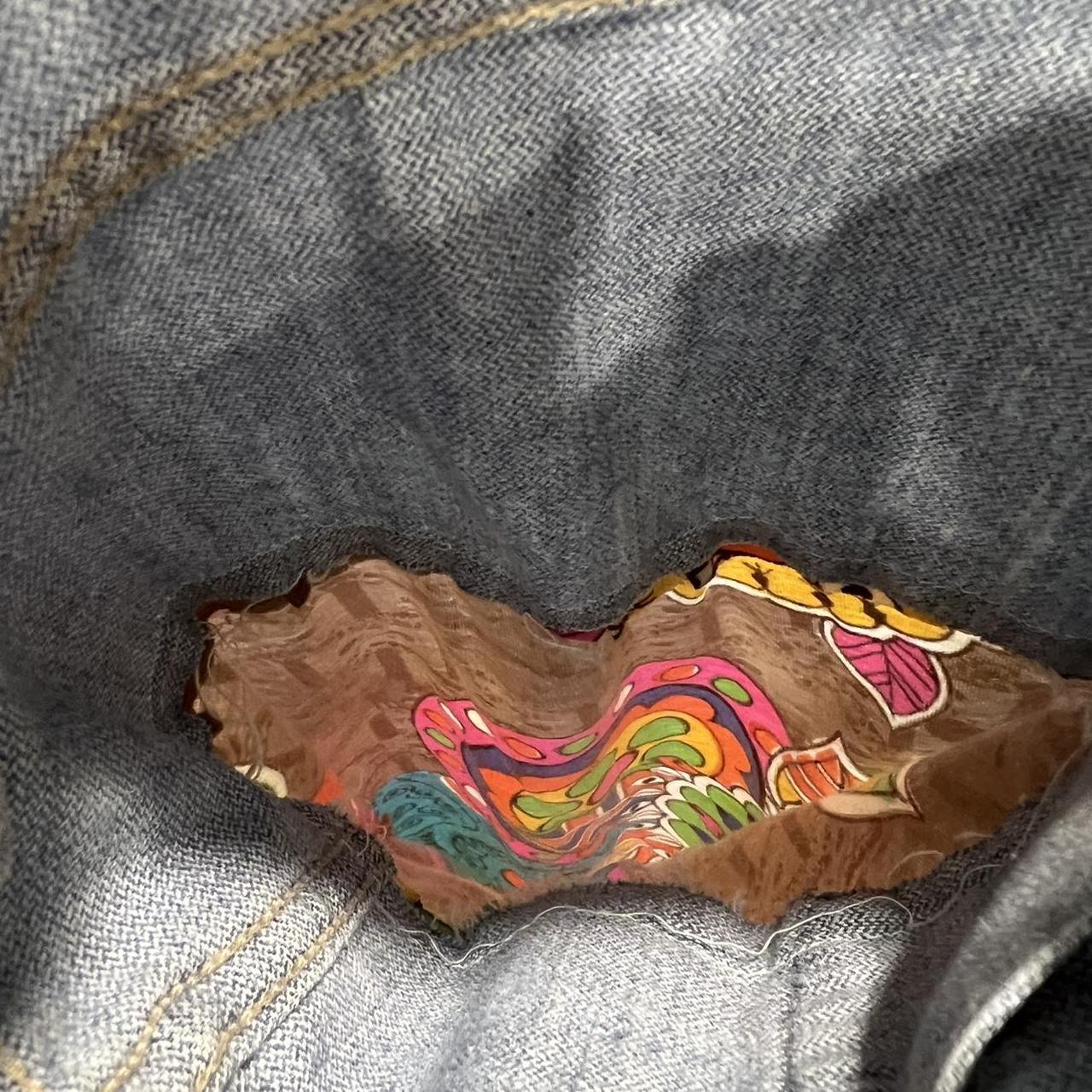 meltin pot reworked maxi denim skirt with floral print