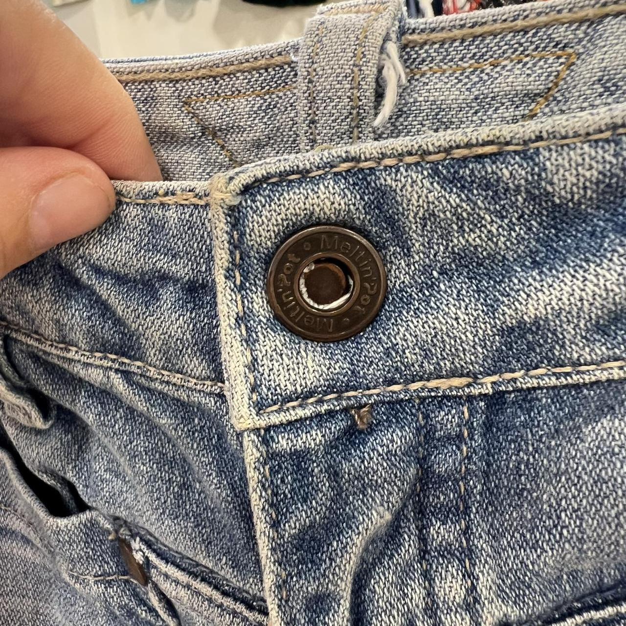 meltin pot reworked maxi denim skirt with floral print