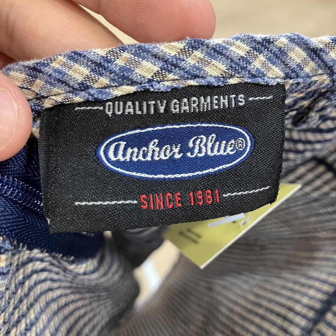 Anchor Blue quality garments label on a piece of clothing