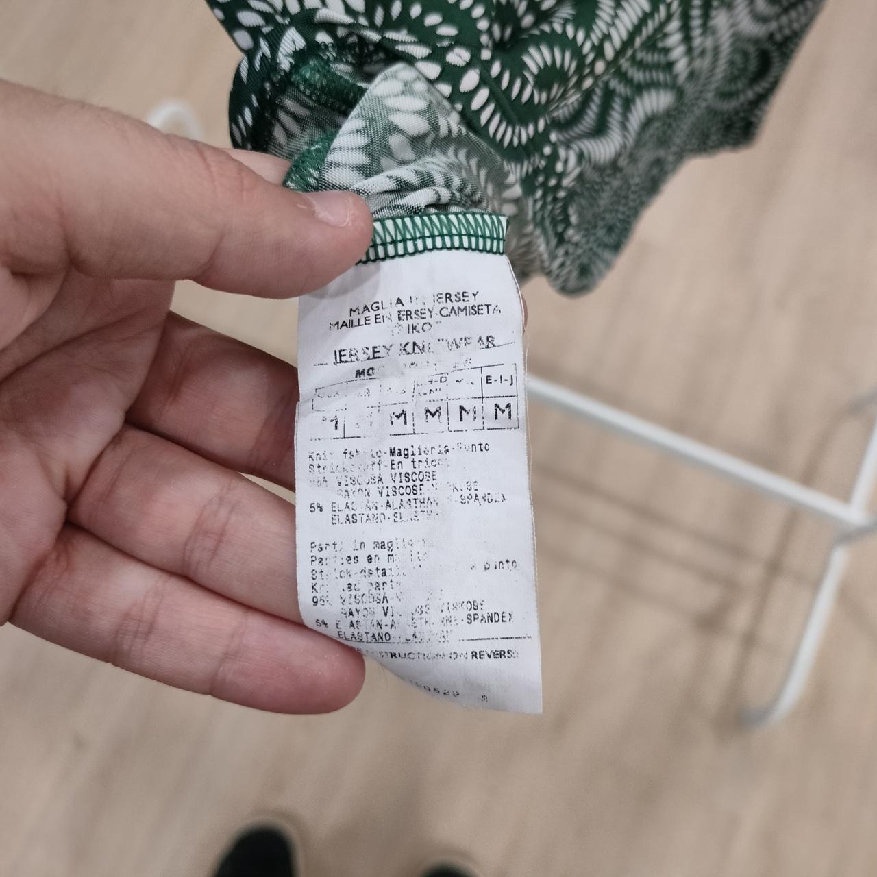 pennypull green and white wave print tank top