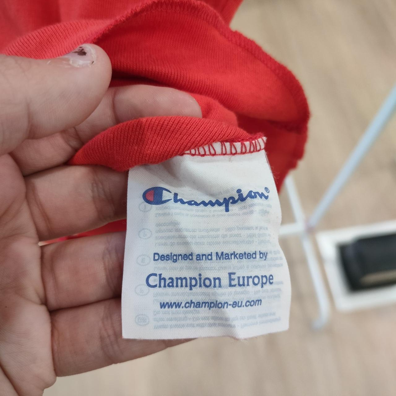 Champion red white trim tshirt