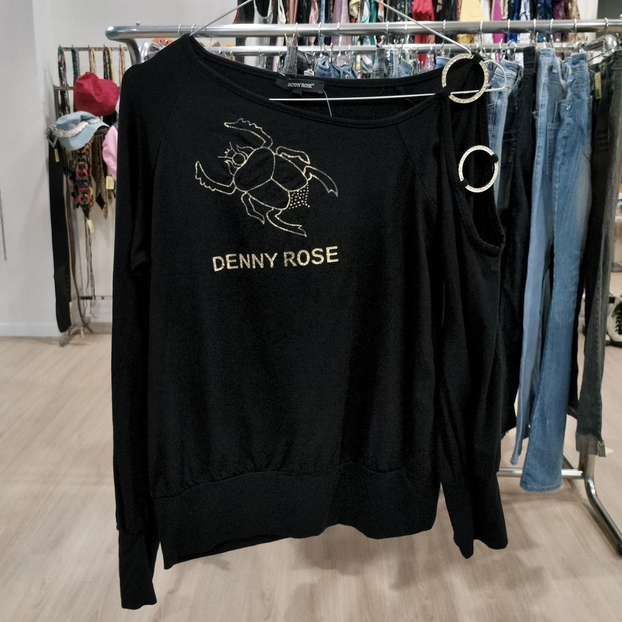 Denny Rose black off the shoulder top with beetle