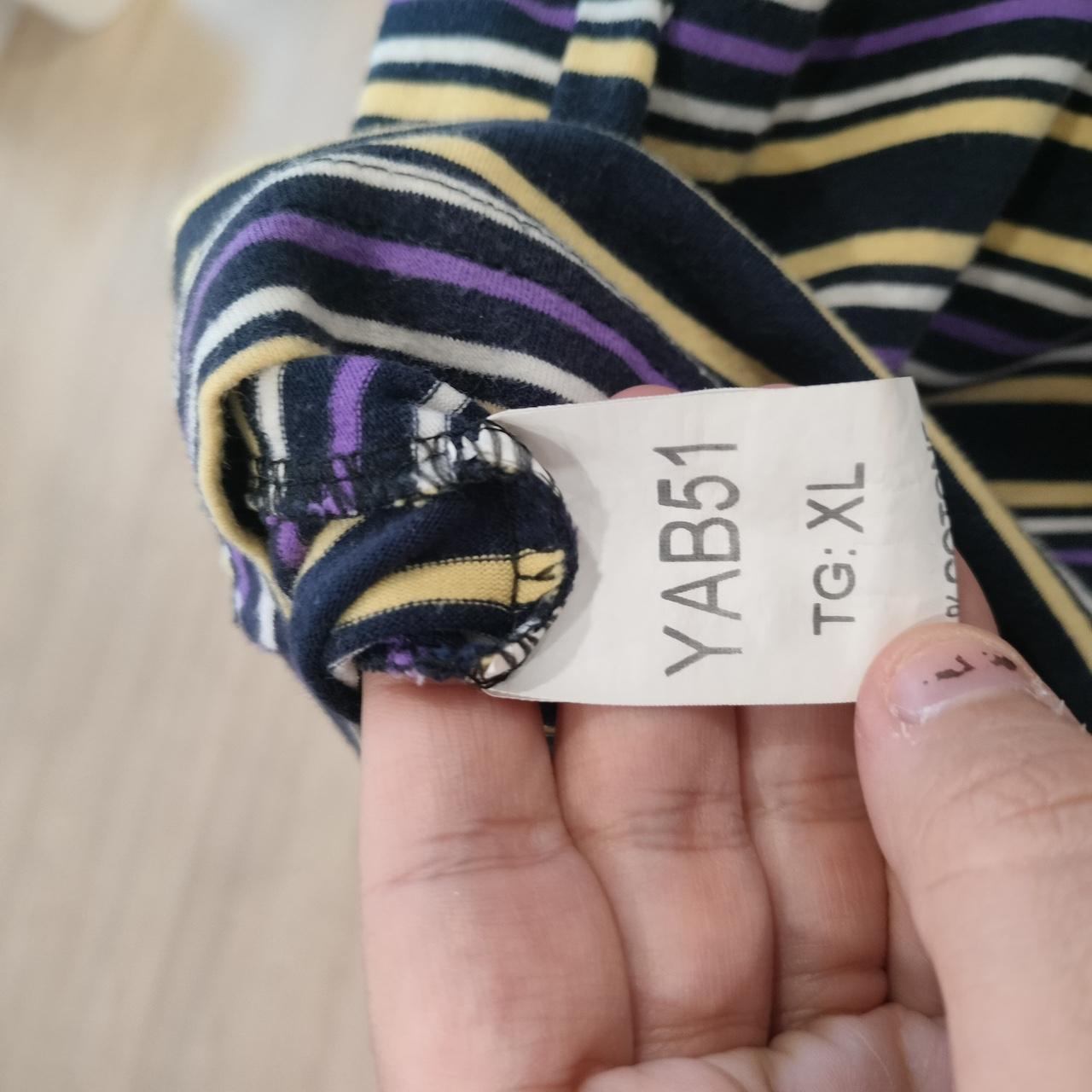 yab51 purple yellow striped tank top