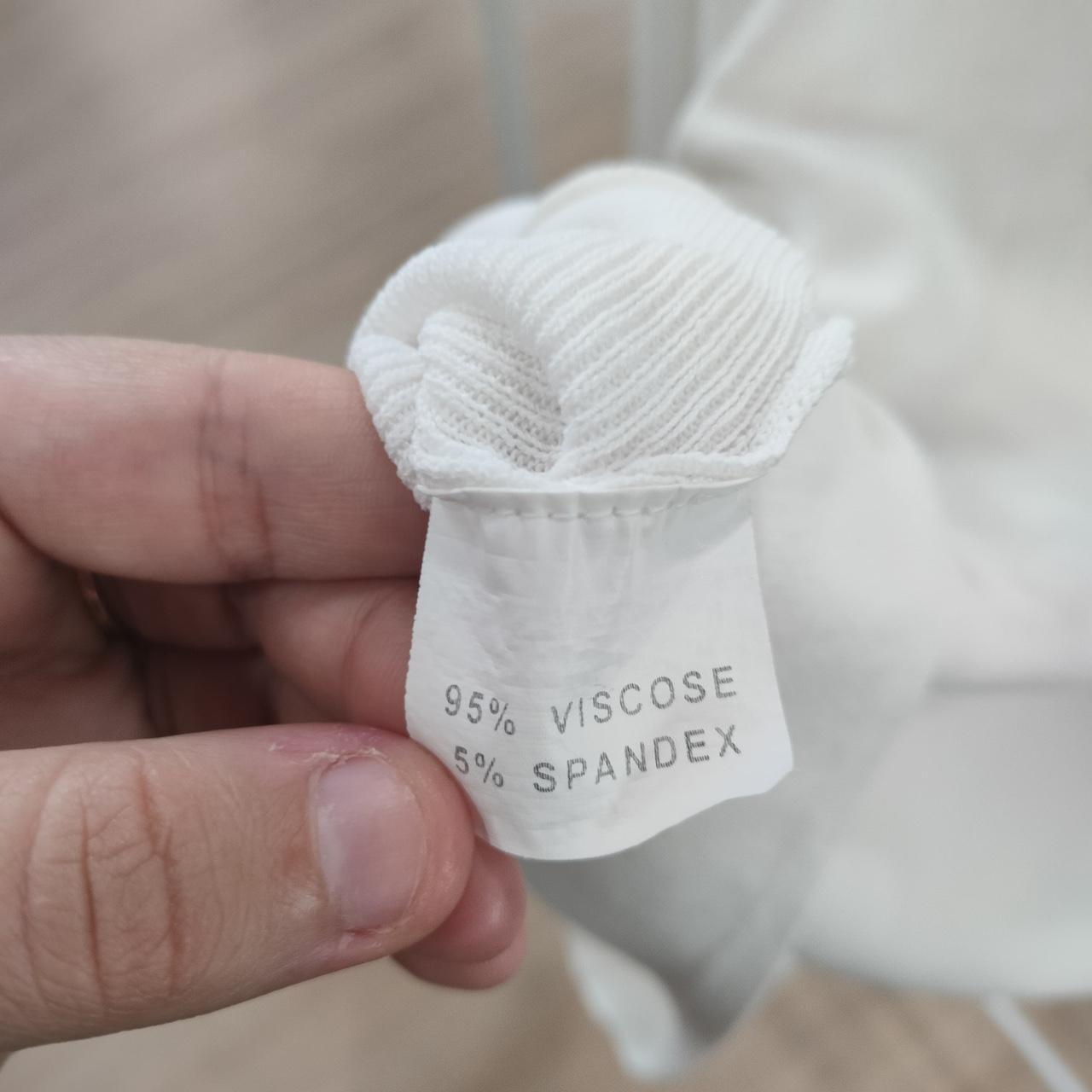 just woman white long sleeve ribbed top with floral print