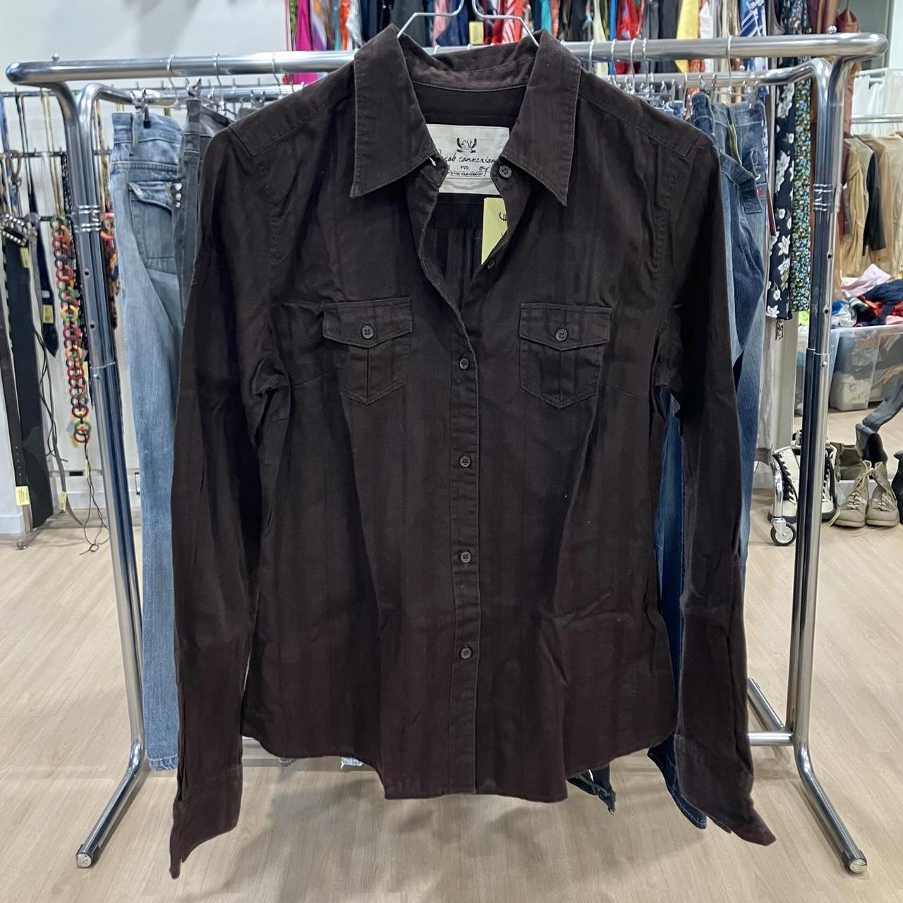 Jacob Connexion dark brown button-up shirt