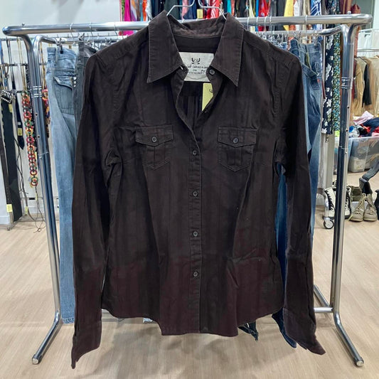 Jacob Connexion dark brown button-up shirt