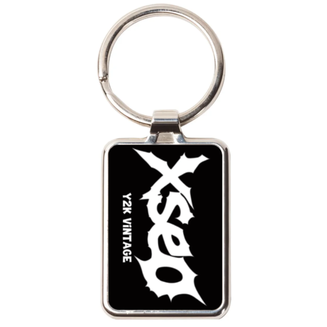 black xseo keychain - recycled stainless steel